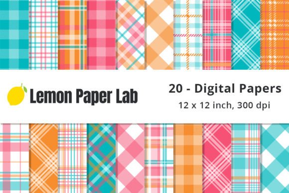 Download Plaid Digital Repeat Pattern for Summer - Digital repeat Collection